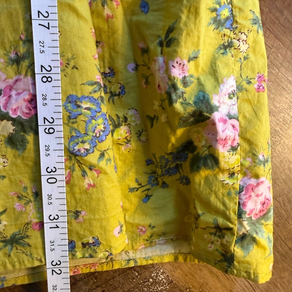 Hyacinth House Dress Womens S Small Green Floral Ruffle Reese Tuckernuck Cotton - Picture 9 of 11